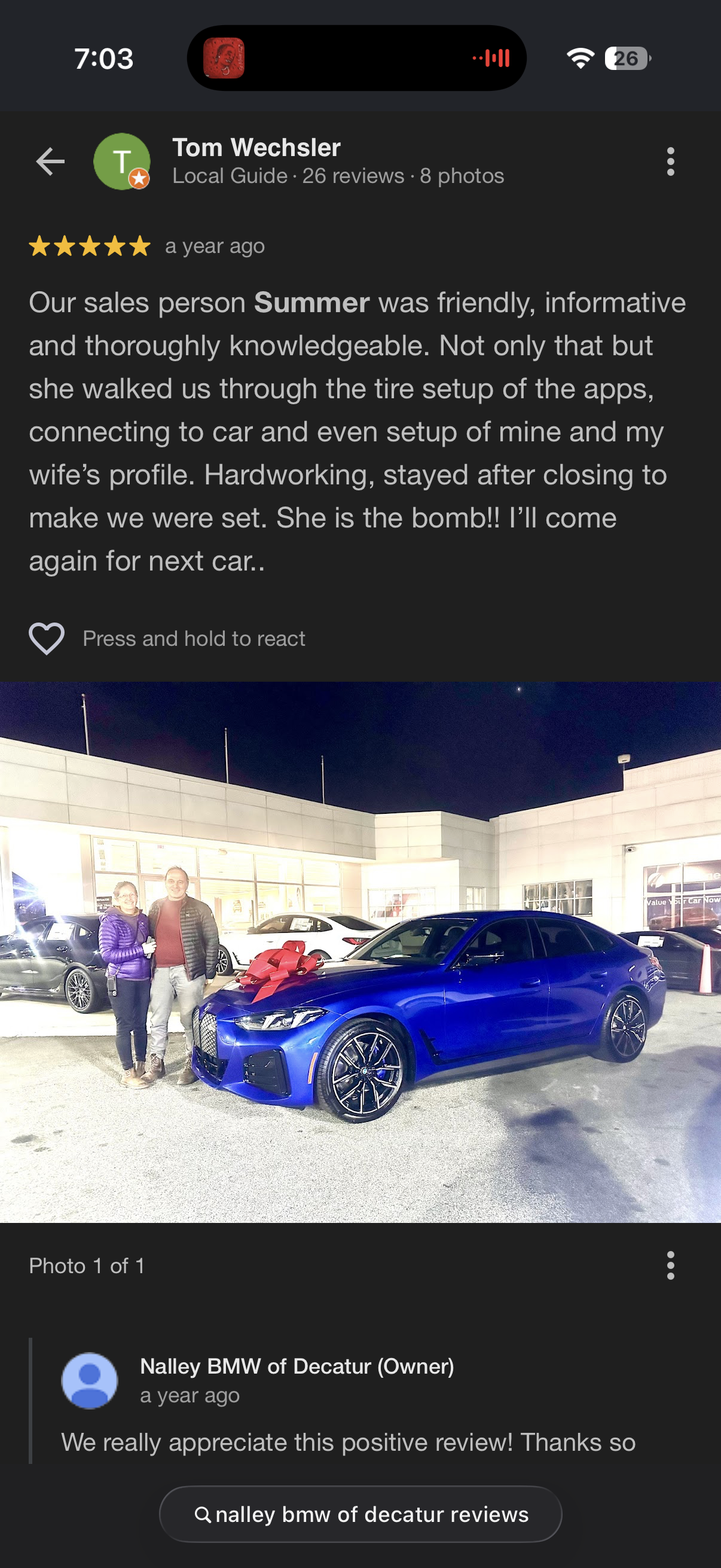 5-star Google review