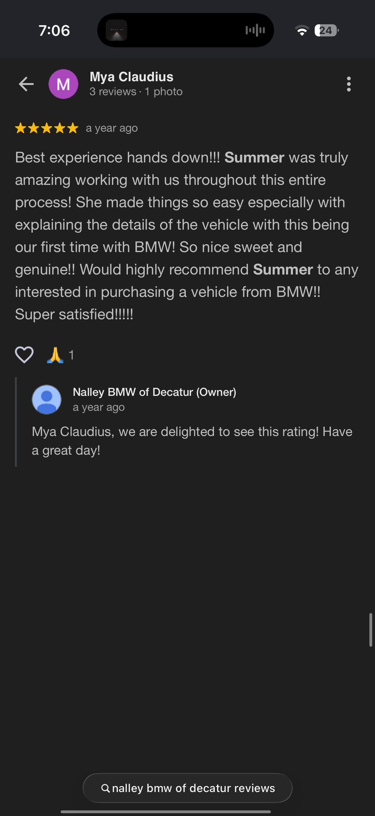 5-star Google review