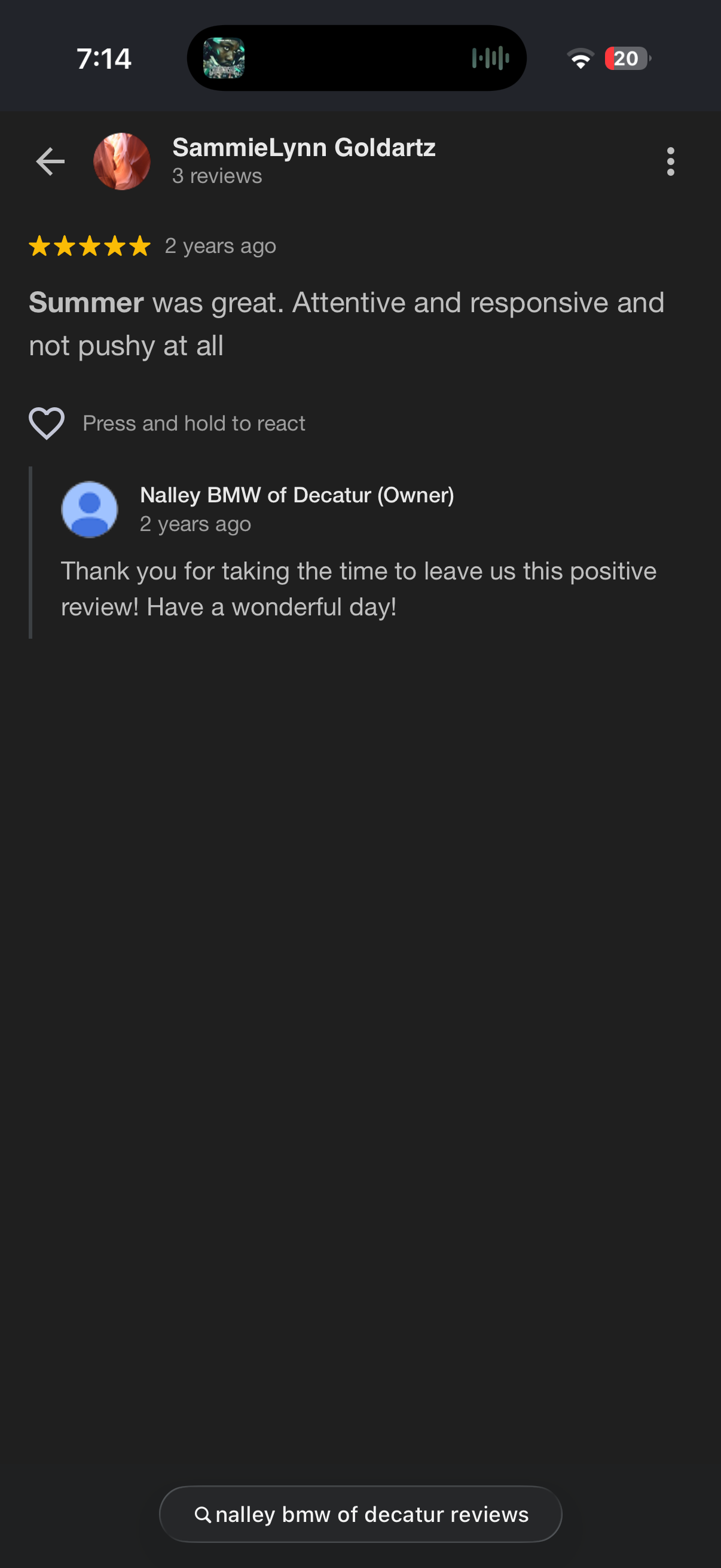 5-star Google review