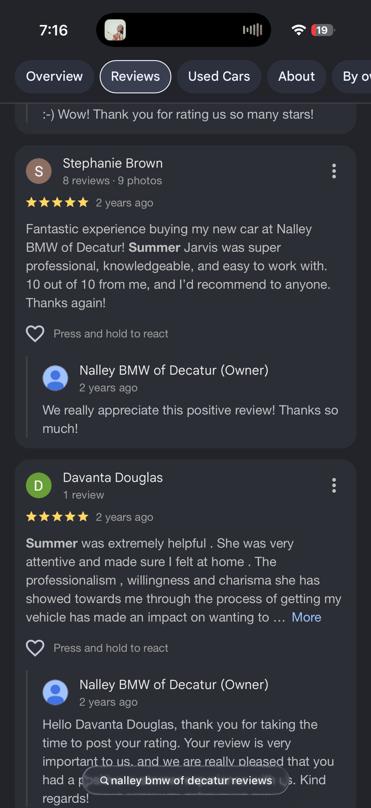 5-star Google review