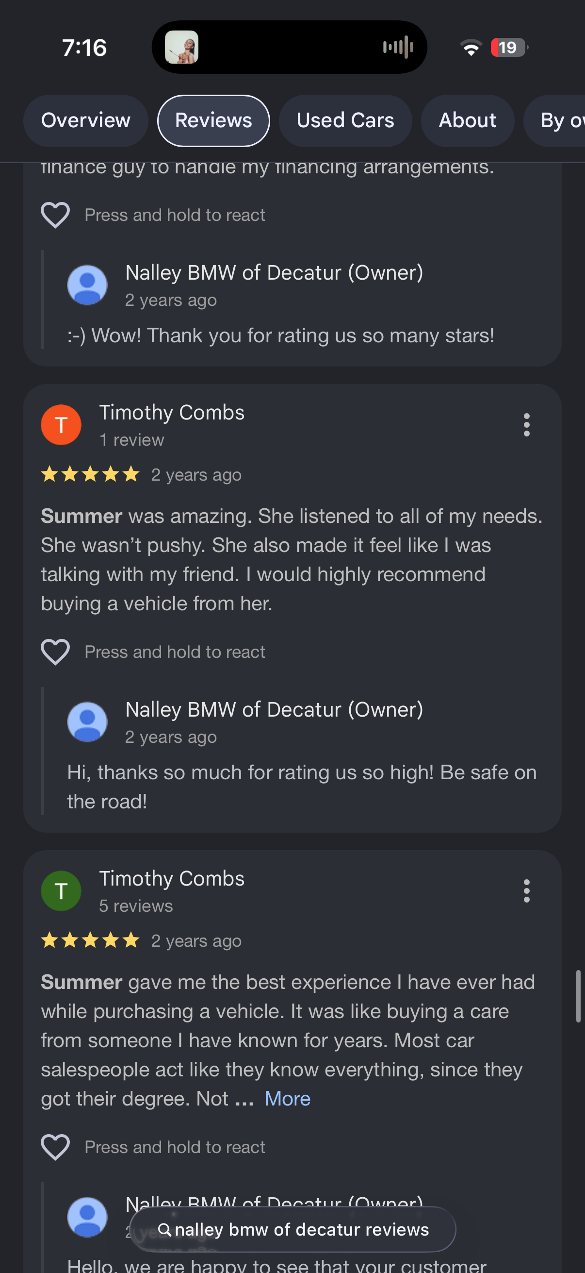 5-star Google review