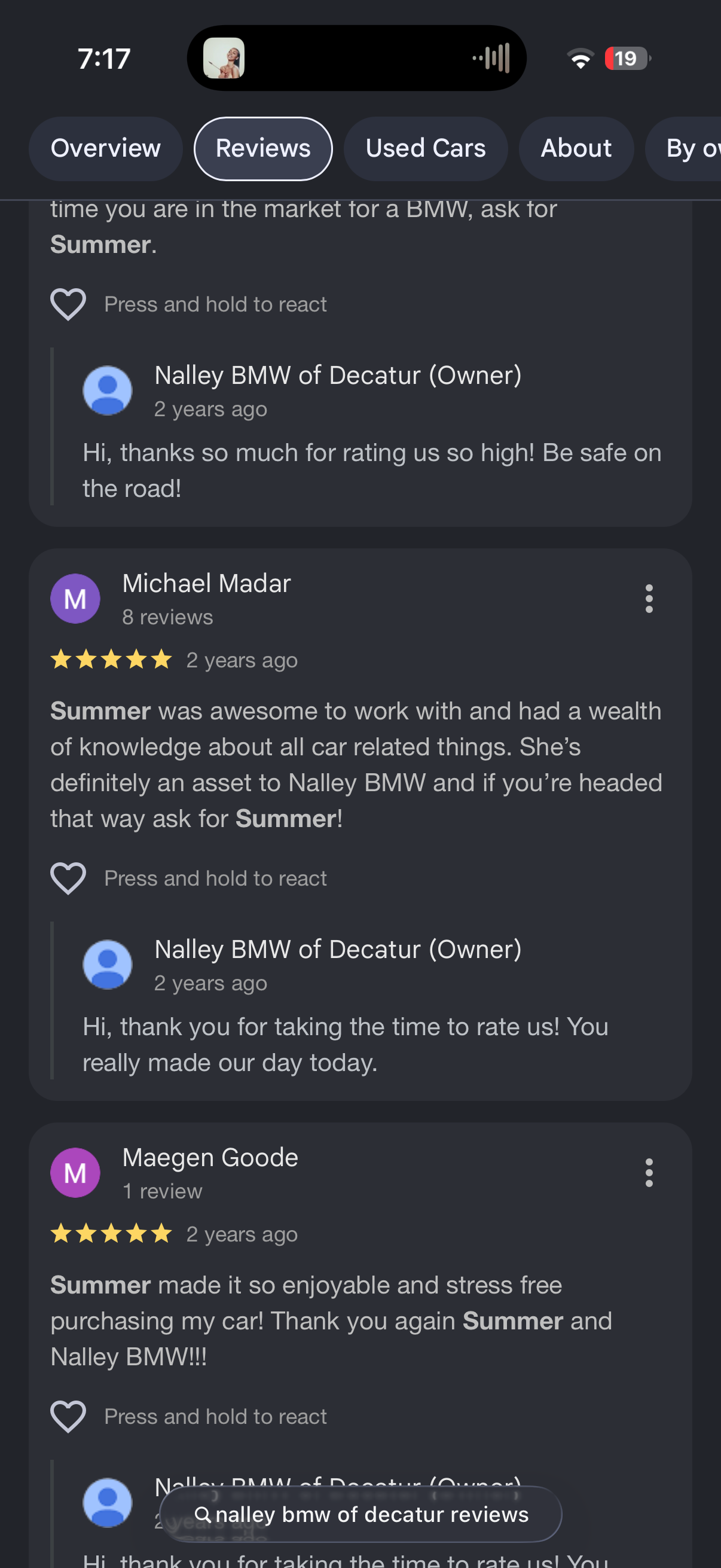 5-star Google review