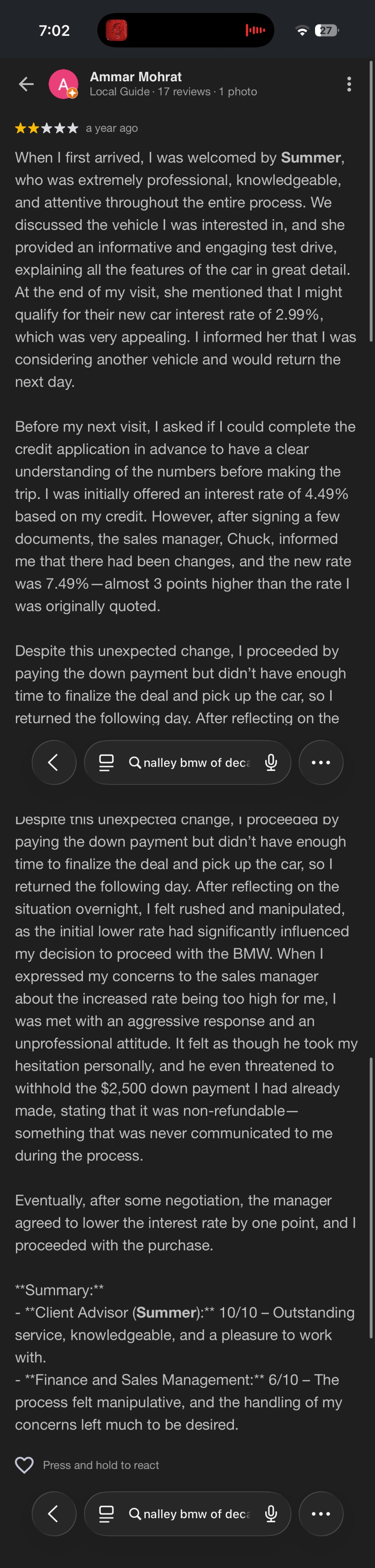 5-star Google review